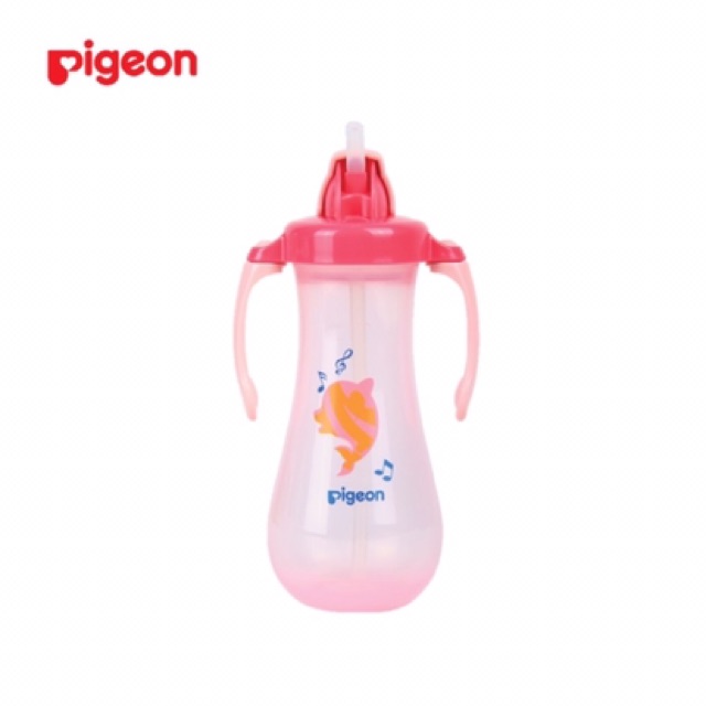 Pigeon TALL STRAW BOTTLE 300ml trainning cup besar dengan sedotan