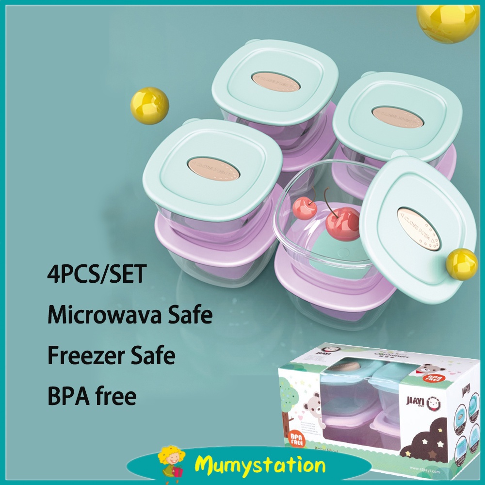 Mumystation 4pcs Penyimpanan Mpasi Bayi / Wadah Mpasi Bayi / Baby Food Container