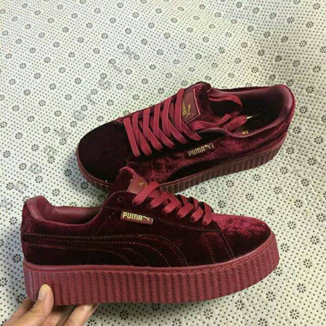 Puma fenty rihanna suede maroon velvet BNIB premium origina