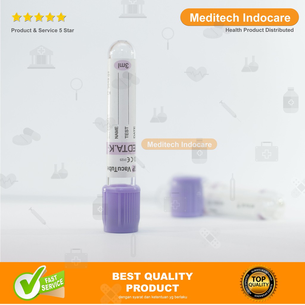 Tabung Vacutainer EDTA K2 3ml Merk GP