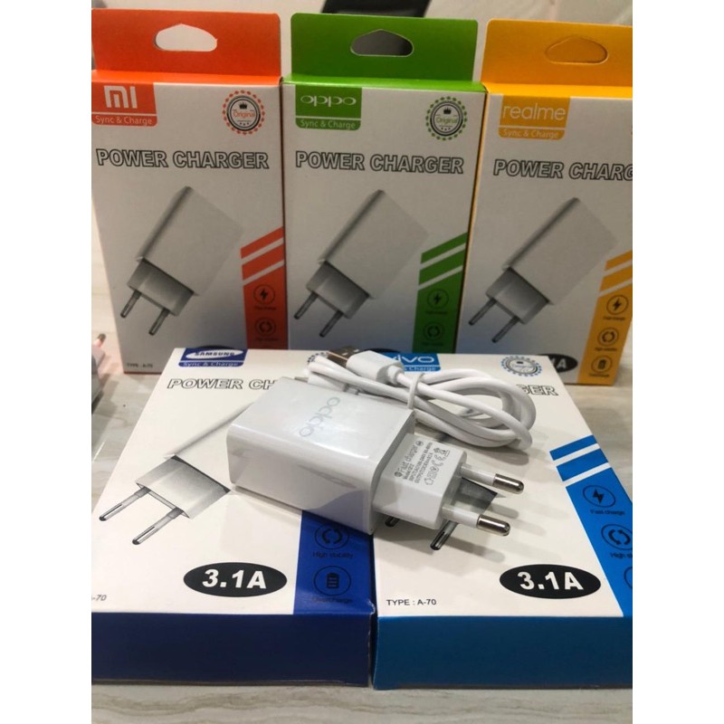 TC CHARGER BRAND A-70 1 USB 3.1A KUALITAS BAGUS