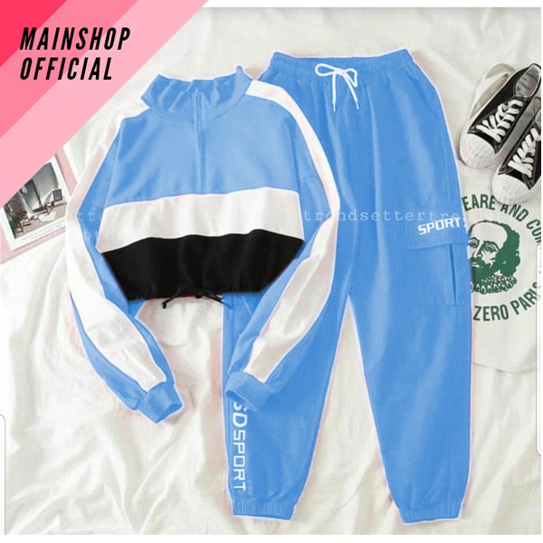 Stelan senam olahraga wanita model muslim / baju kaos tunik muslimah training murah JUMBO