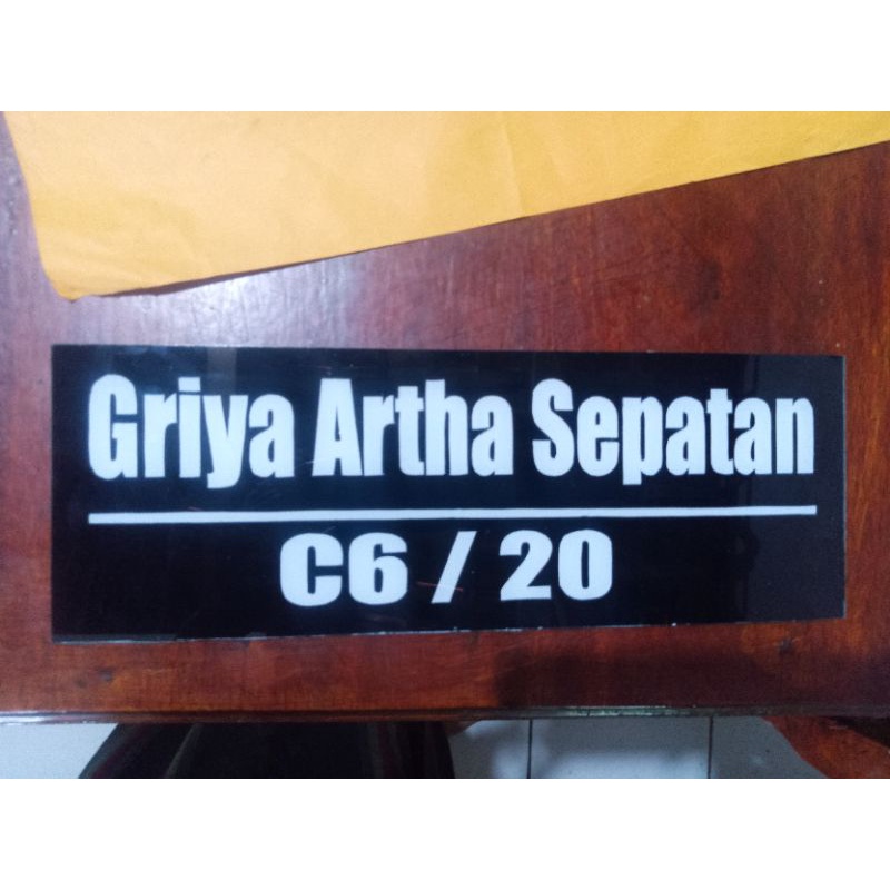 

Plang Alamat Rumah Akrilik