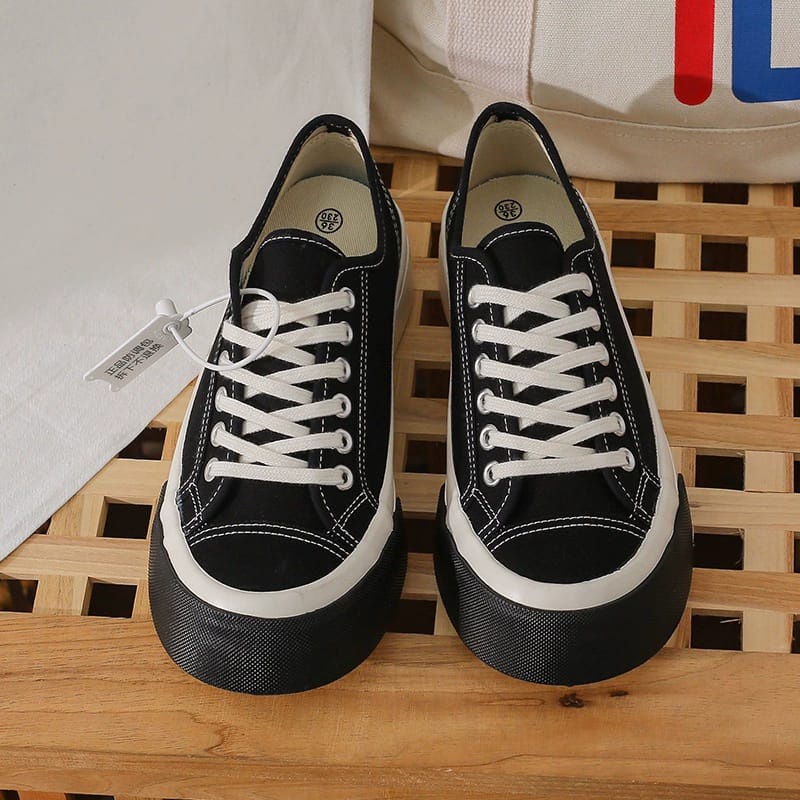 ✌️ Veshop ✌️ S006 Sepatu Old School Premium Sneakers Wanita Korea Import Fashion Sport Olah Raga Jogging Gym-6