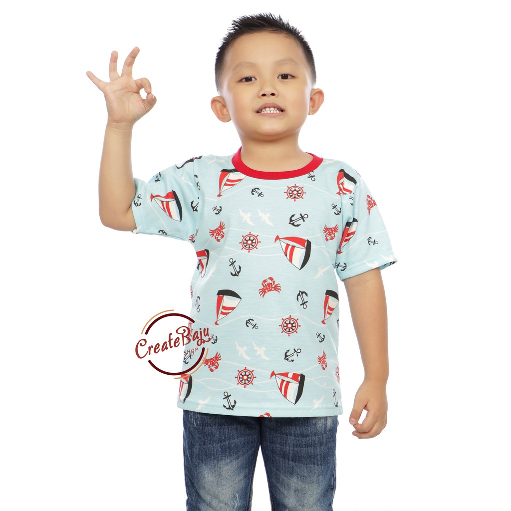 KAOS ANAK LAKI GAJAH BERUANG ROBOT DINO GIRAFFE HIPPO 1-7 TAHUN BAJU ATASAN ANAK FASHION TERMURAH PART 1