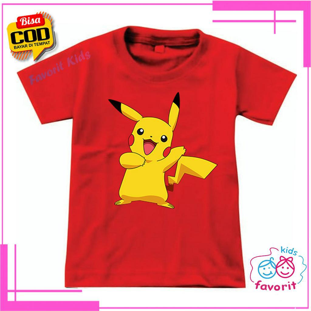 KAOS ANAK PEREMPUAN LENGAN PENDEK  MOTIF POKEMON 1 TAHUN - 10 TAHUN