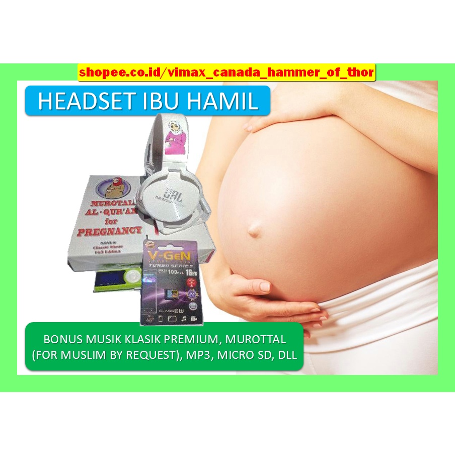 "Headset Earphone Murottal MurotalAl Quran Ibu Hamil Pregnancy Z24"