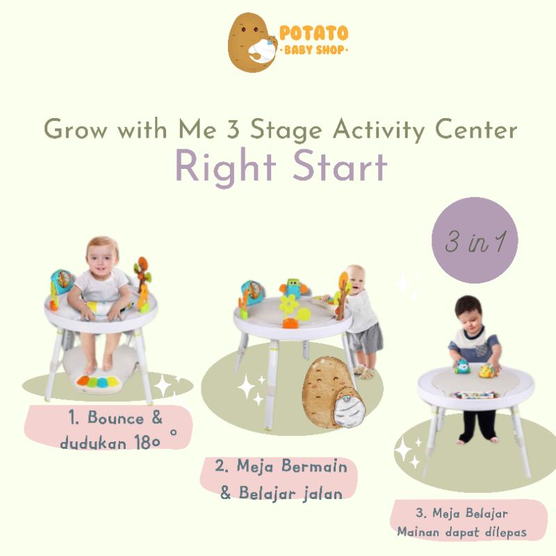 Right Start Grow With Me 3 Stage Activity Center - Kursi Bayi