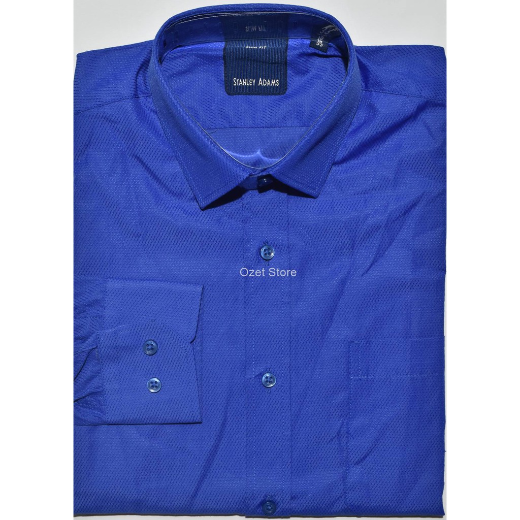 Kemeja Pria STANLEY ADAM Lengan Panjang Biru BL67 ORIGINAL & REAL PICTURE