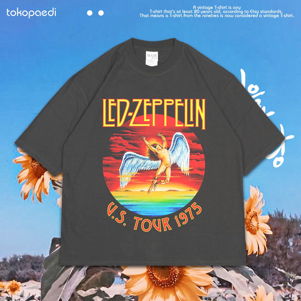 Jual LED ZEPPELIN US TOUR 1975 Oversize T-shirt - Kaos LED ZEPPELIN US ...