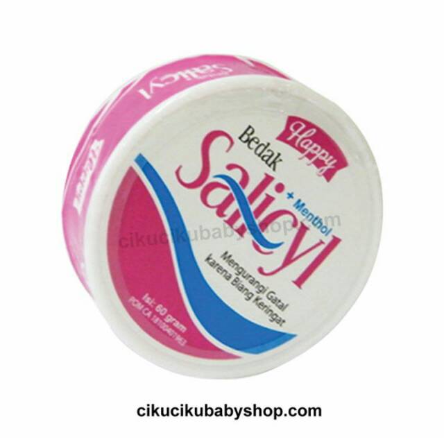 Bedak Menthol Happy Salicyl 60gr / Bedak biang keringat / Bedak untuk gatal / bedak bayi