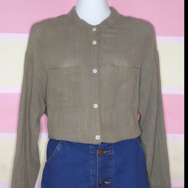 kemeja army thrift