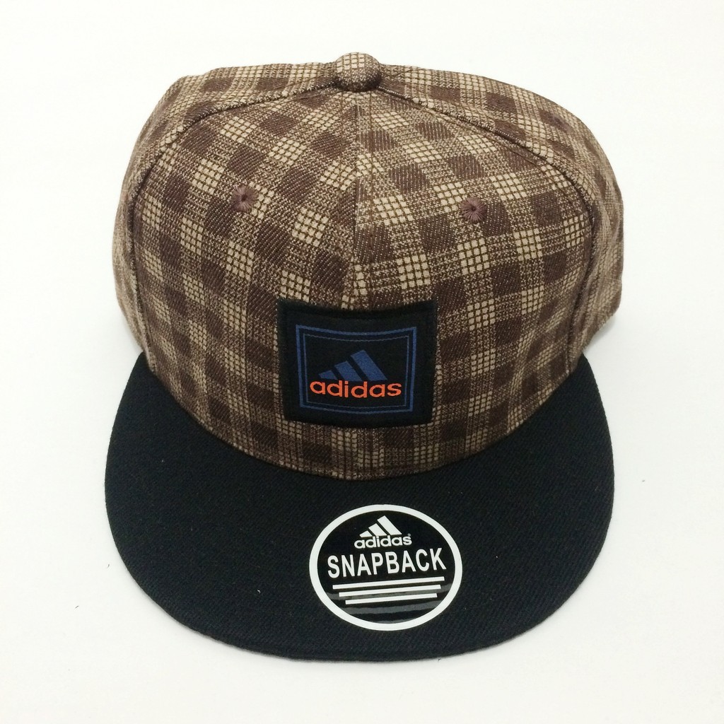 Topi Snapback Adidas Coklat Kotak Kecil Label import murah