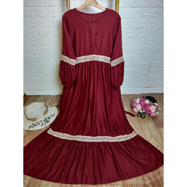 gamis renda import baju muslim baju pesta baju gamis pakaian wanita muslimah