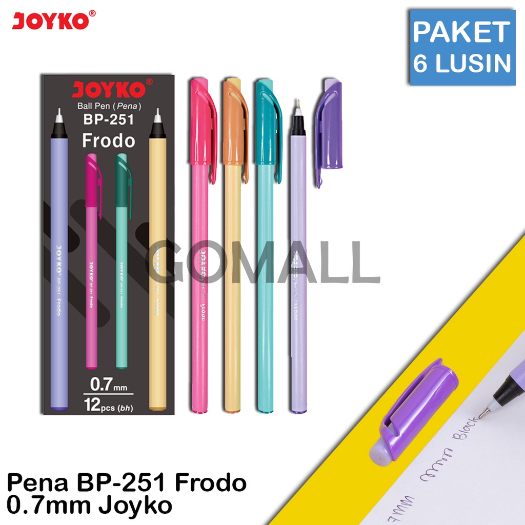 

PAKET Pena Joyko BP-251 Frodo 0.7 mm 6 lusin