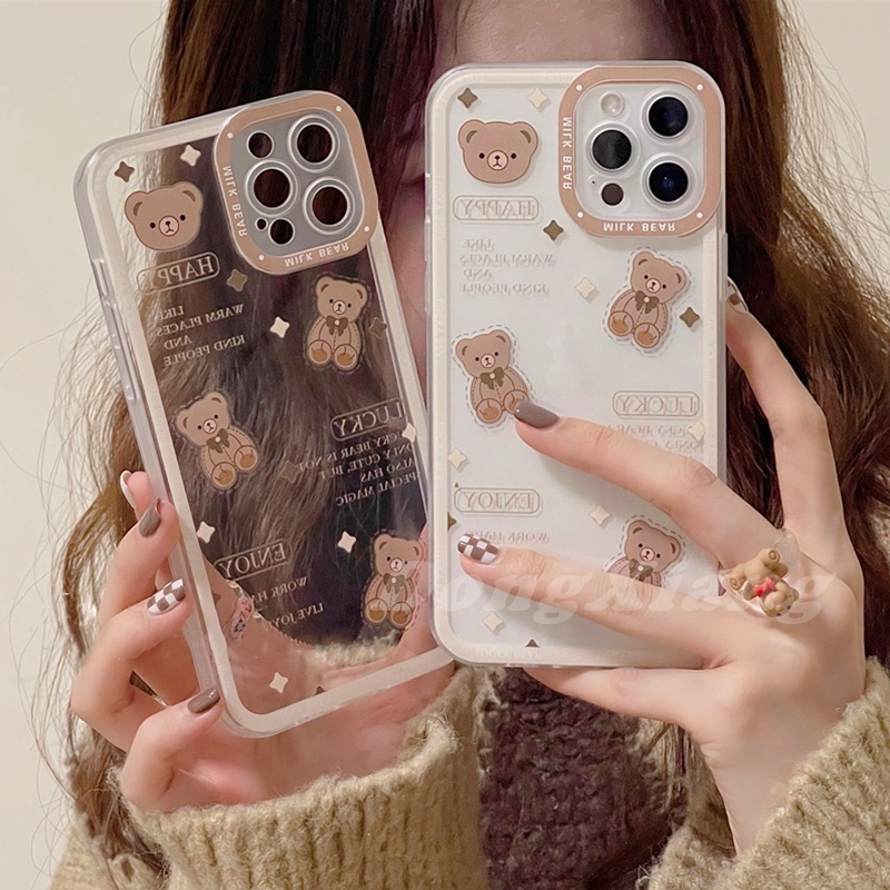 Soft Case TPU Motif Kartun Beruang Angel Eyes Untuk Samsung A13 A03S A02S A12 A32 A52 A22 4G A10 A10S A20S A51 J7 Pro M12