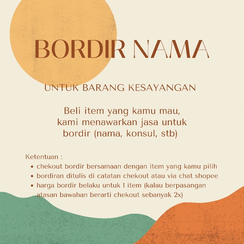 Jasa Bordir Nama
