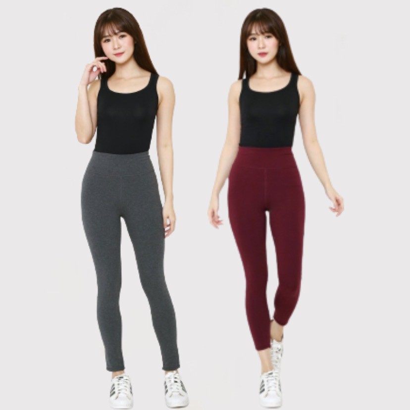 AEROPOSTALE Celana Wanita Booty Legging Cross Burgundy Gray