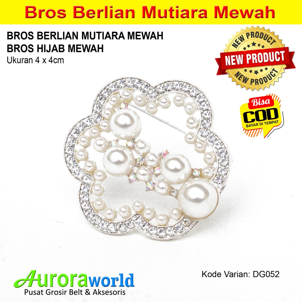 Auroraworld Bros Cantik Bros Mutiara Mewah Pearl Brooch