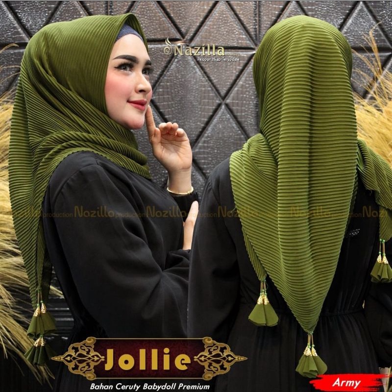 TASSEL JILBAB SEGIEMPAT PLISKET FULL LIDI TASSEL / segiempat plisket tassel KUNCIR JOLLIE NAZILA