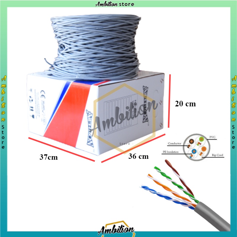 [Bisa Bayar COD] Kabel Lan UTP Cat 5e Athlon Panjang Berkualitas