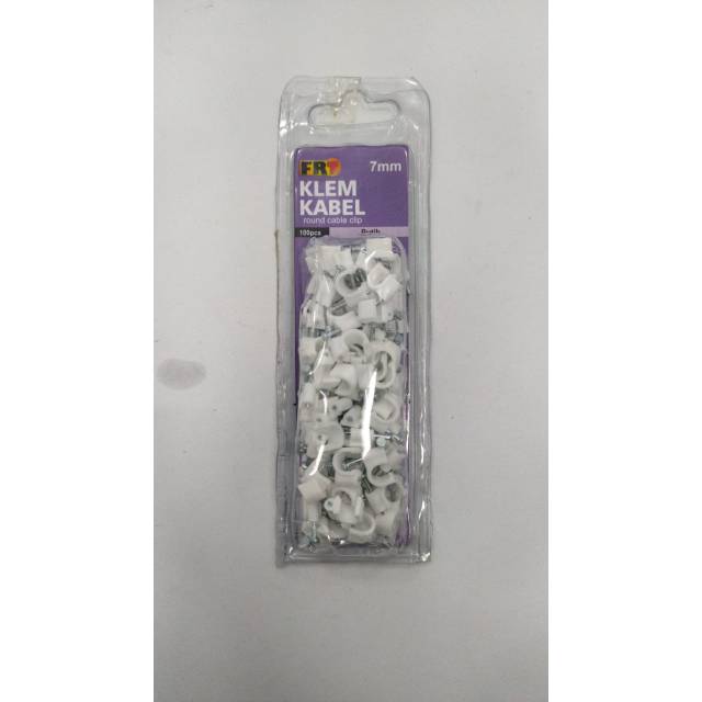 KLEM KABEL 7MM ISI 40PCS/ROUND CABLE CLIP