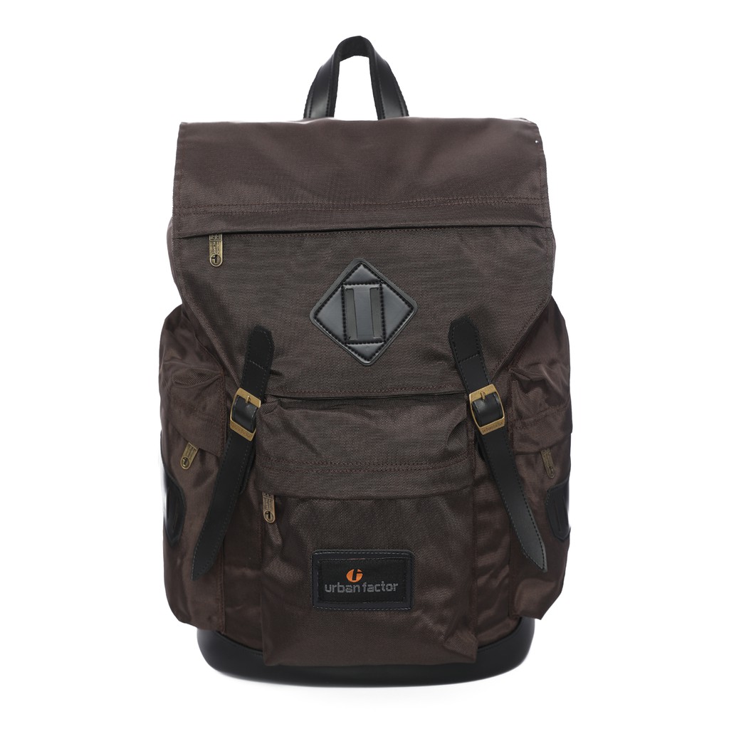 BRAIN STORM BROWN |Urban Factor x FORIND| Tas Ransel Ori Bag Polos Pria Wanita Backpack Baru New