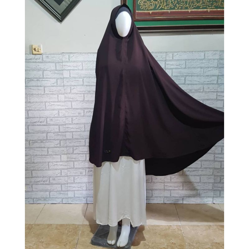 Khimar syar'i kurung nonpet bahan exo bonanza sultan warna coklat tua / brownies by Lily hijab