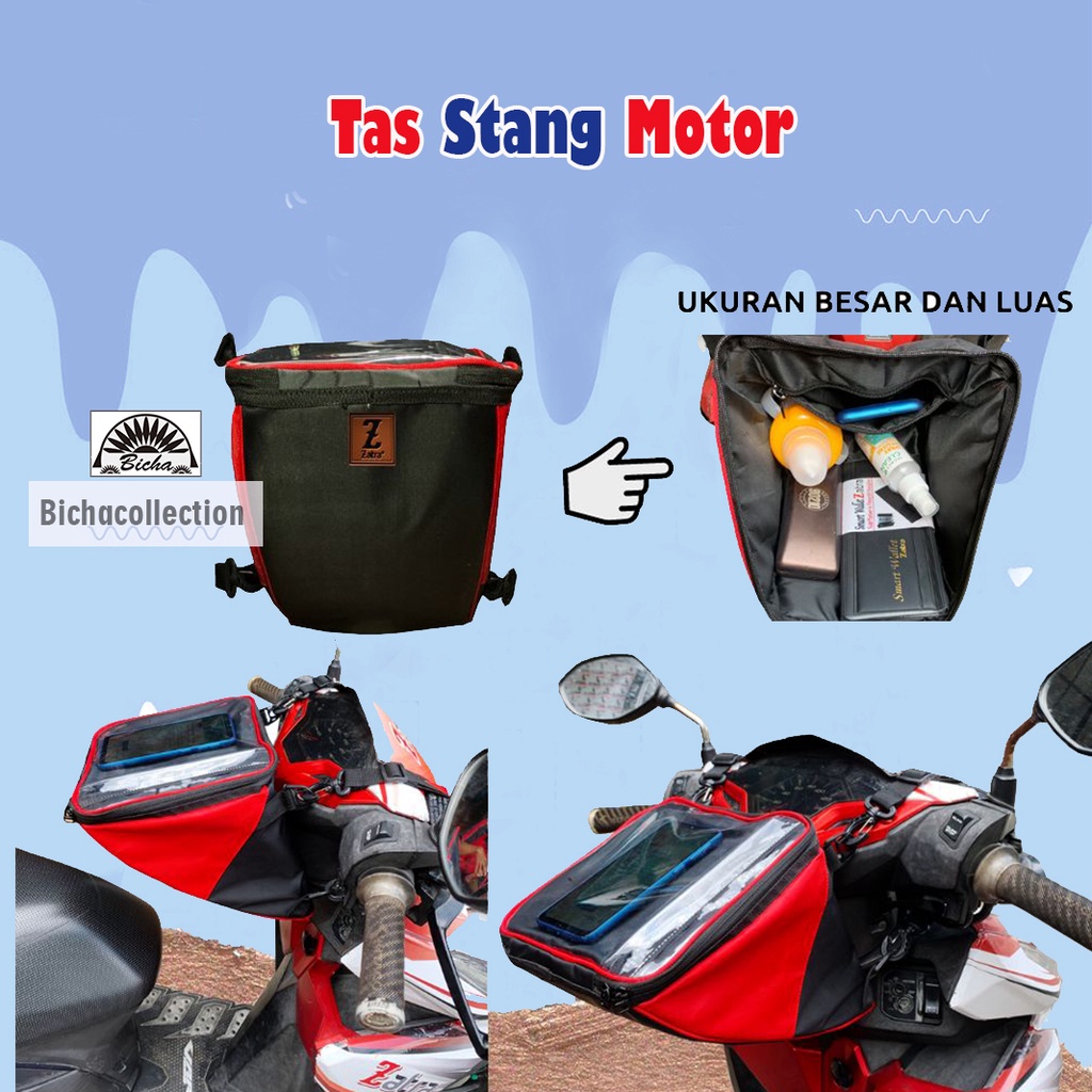 TAS STANG MOTOR WATERPROFF MULTIFUGNSI Bisa Untuk Semua Motor Ukuran jumbo