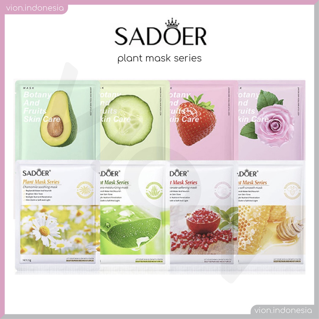 SADOER Sheet Mask Plant Series Masker Wajah Korea Original SR001