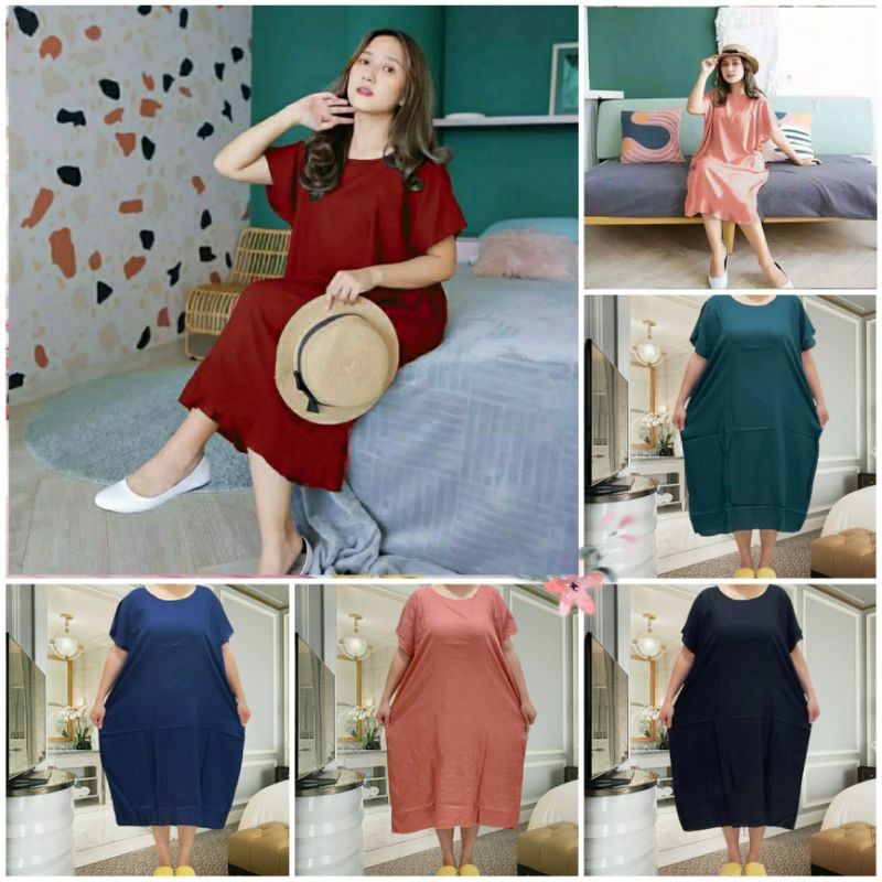 Daster busui daster rayon jumbo daster busui polos semata kaki daster busui panjang polos friendly size XXXXL bahan rayon berkwalitas lembut, halus dan adem