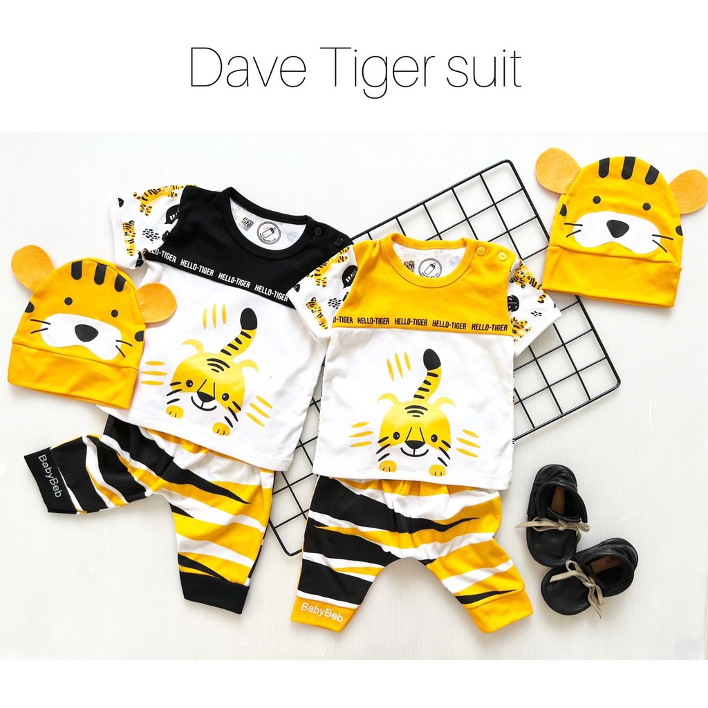 BERSERTIFIKASI SNI Babybeb Fox / Dino World / Dave / Red Spider / Baju setelan kaos celana pergi jalan lucu fashion anak bayi cowok laki murah REALPIC TERLARIS