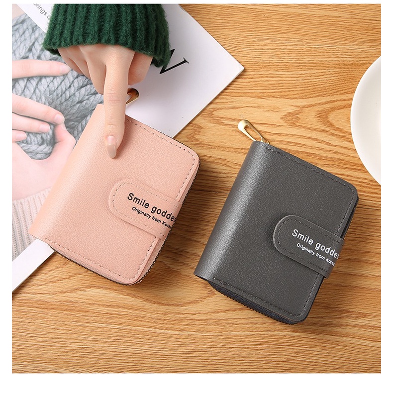 ASIN829 Dompet Lipat Mini Mode Pendek Dompet Wanita Lipat Ritsleting Mode Wanita Impor 818 Dompet Wanita Dompet Mini Dompet Fashion Wanita Dompet Koin