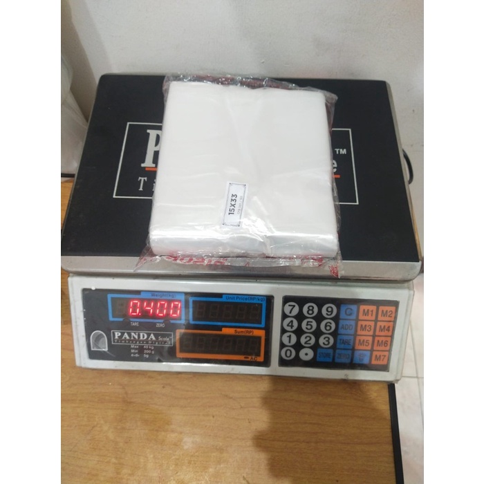 Kantong plastik bening BISON @400gram / HD Bening BISON cover MERAH