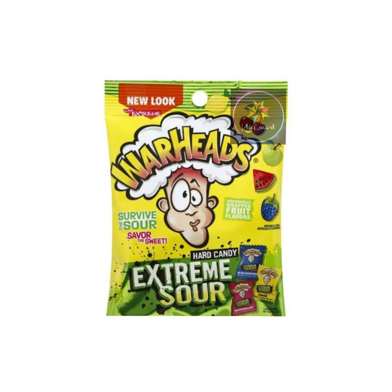 Jual Warheads Extreme Sour Hard Candy 92gr Permen Asam Warheads Impor Usa Shopee Indonesia