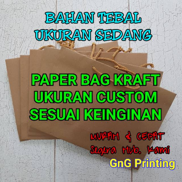 

Paper Bag Kraft Tebal Sedang - Paperbag - Kantong Kertas - Uk. Custom