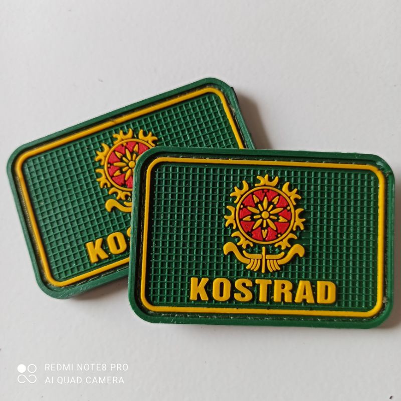 Jual Patch Rubber Logo Kostrad Tempelan Karet Emblem Velcro Shopee Indonesia