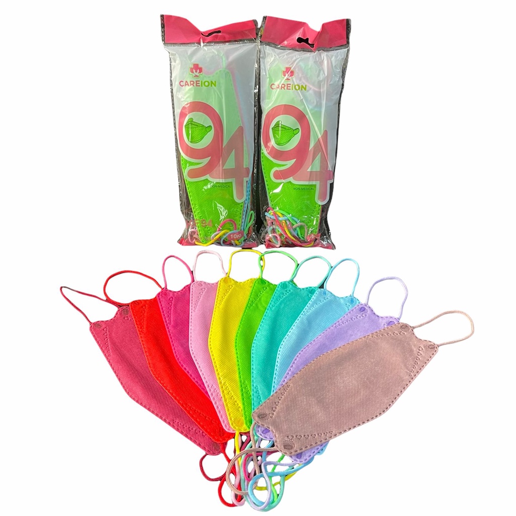 MASKER KF94 RAINBOW MASKER MODEL KOREA KF 94 WARNA WARNI 4PLY CAREION