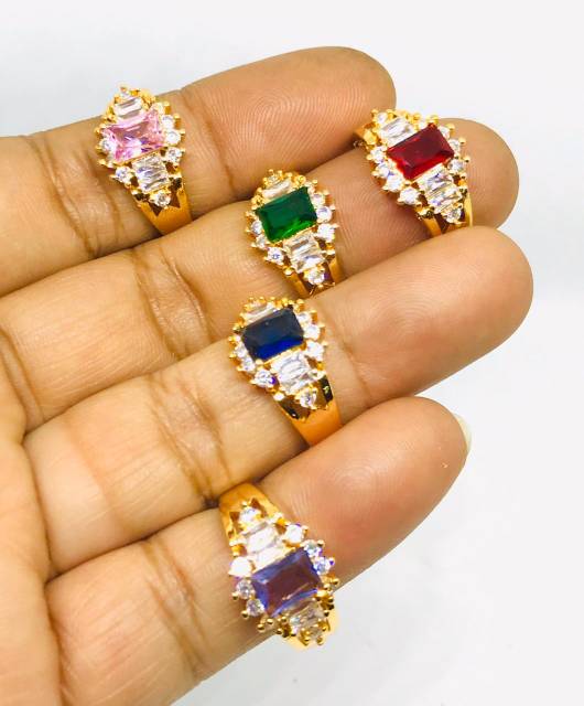 Cincin wanita //cincin permata //cincin replika berlian //cincin lapis emas //perhiasan//cincin