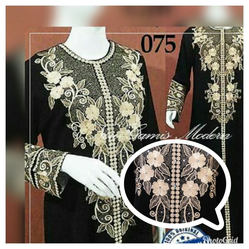 Dress fashion muslim abaya arab jetblack kekinian / gamis arab pesta