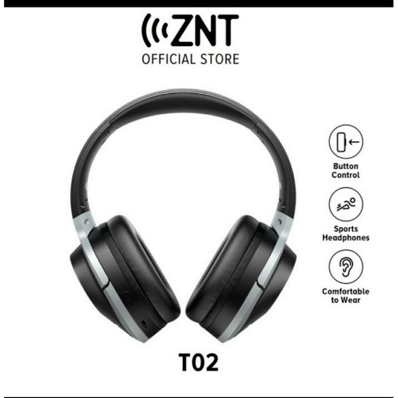 ZNT T02 Headphone Bluetooth Sport Original Garansi Resmi