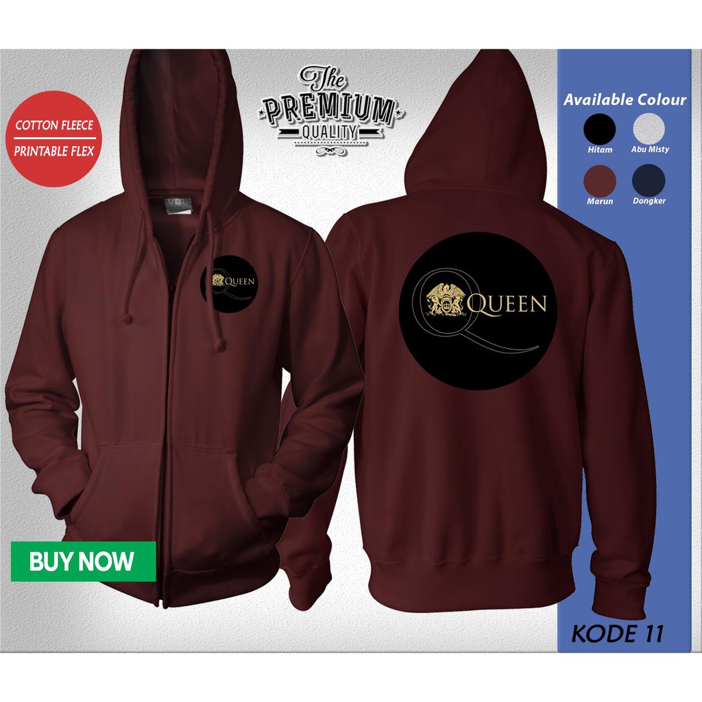 Jaket Sweater Zipper Band QUEEN 11