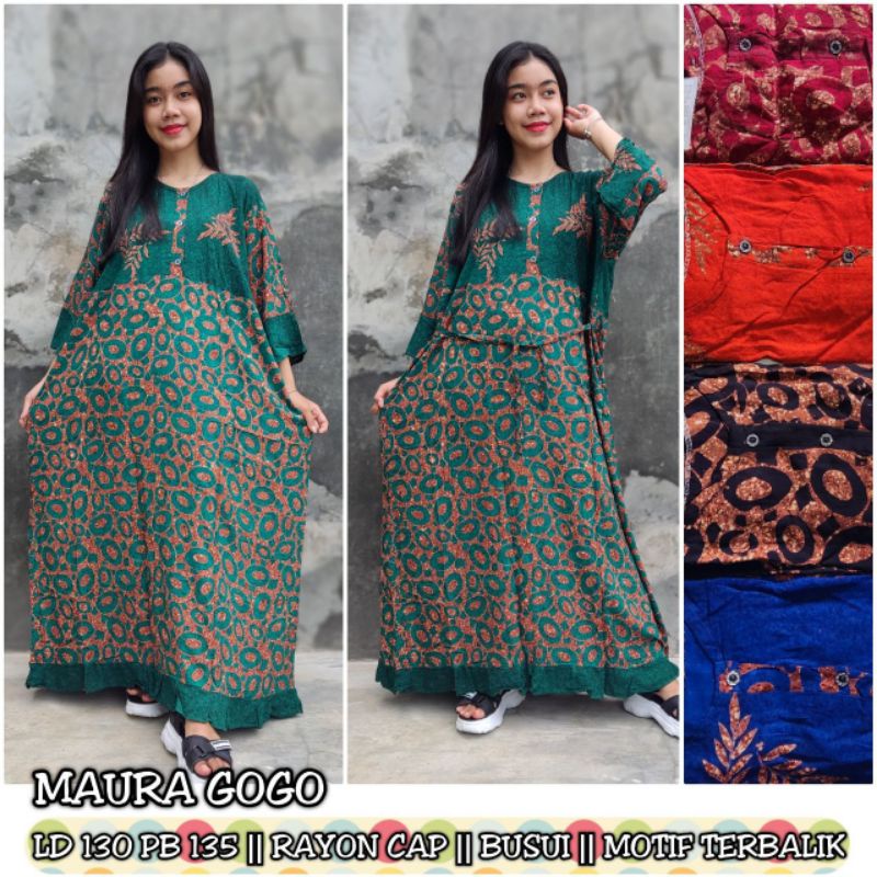 DASTER Maura jumbo busui ld 130 gugo kancing depan Batik cap pekalongan-Gogo 3
