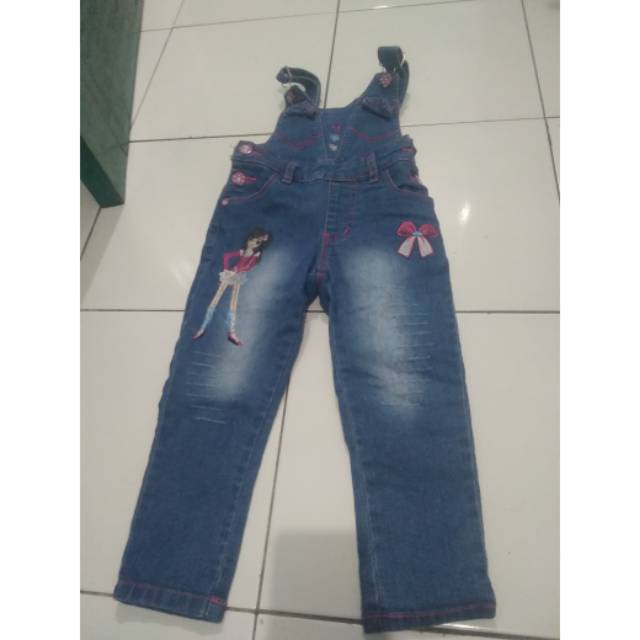 Overal Jeans anak perempuan preloved