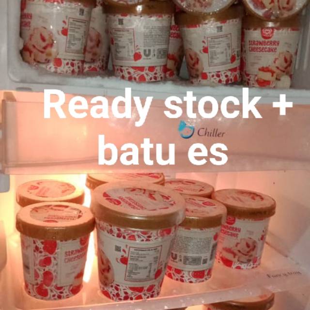 Ice Cream Es Krim Strawberry Cheesecake Walls Viennetta Ready Shopee Indonesia 