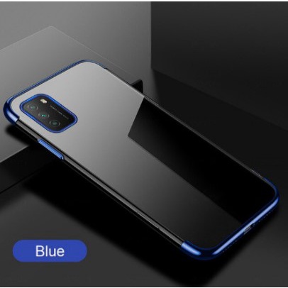 Poco M3 Shiny Plating Clear Chrome Soft Case Silikon