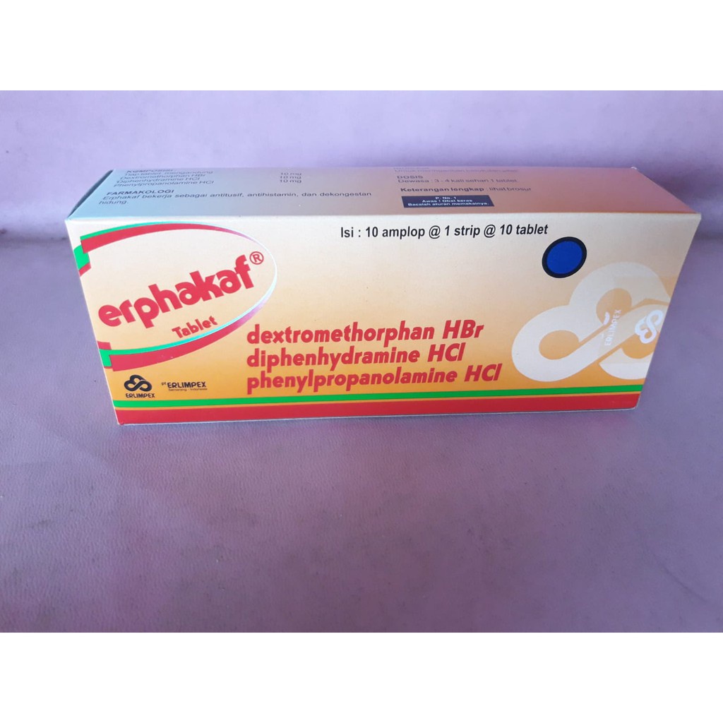 Erphakaf Obat Flu Dan Batuk - 1 Box Isi 100 Tablet