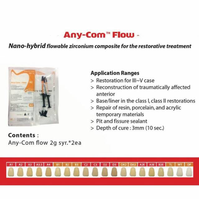 Any-com flow resin komposit flow anycom flowable composite nanohybrid nano hybrid bahan tambal gigi cair