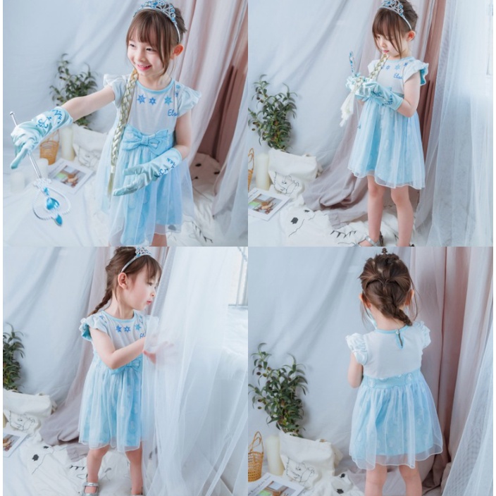 DISNEY PRINCESS DRESS - Snow White Elsa Unicorn Kid Dress Anak