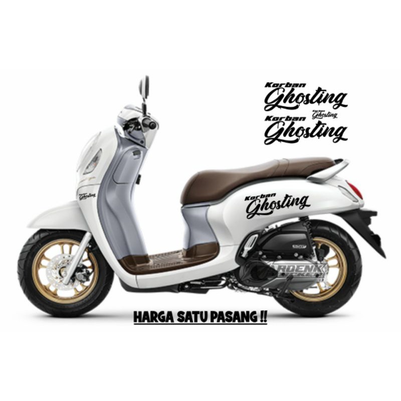 Stiker striping scoopy stiker korban ghosting stiker cutting motor stiker variasi motor